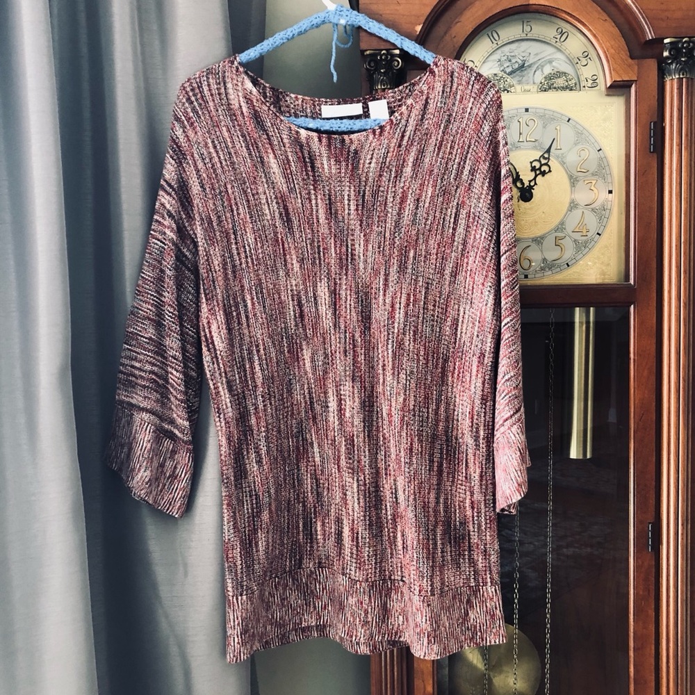 Marled mauve boatneck sweater size 1X